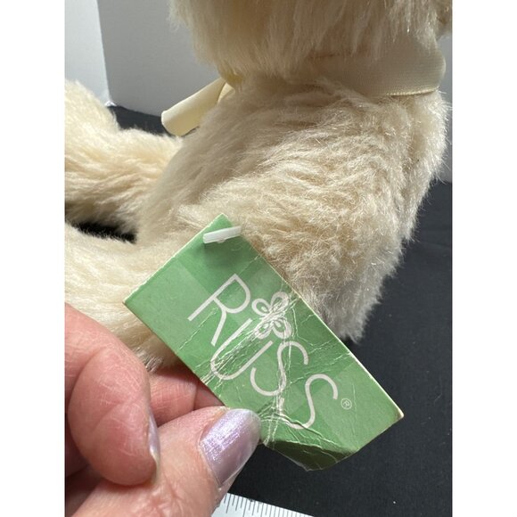 Vintage Russ "Magnolia" Plush Cream Bunny Rabbit With Bow - Picture 5 of 10